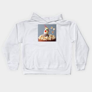 Cockatiel popcorn Kids Hoodie